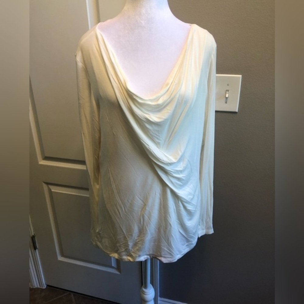 NWT Ivory Cowl Neck Blouse by Pendleton Size XL